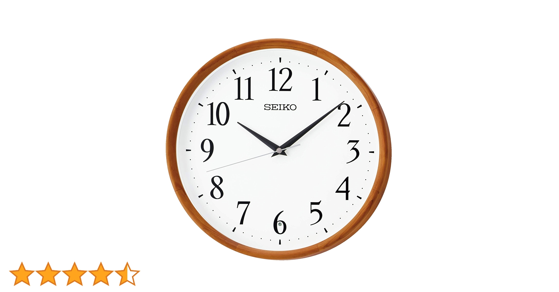 Amazon.co.jp: セイコークロック 掛け時計 ナチュラル 電波 茶木地